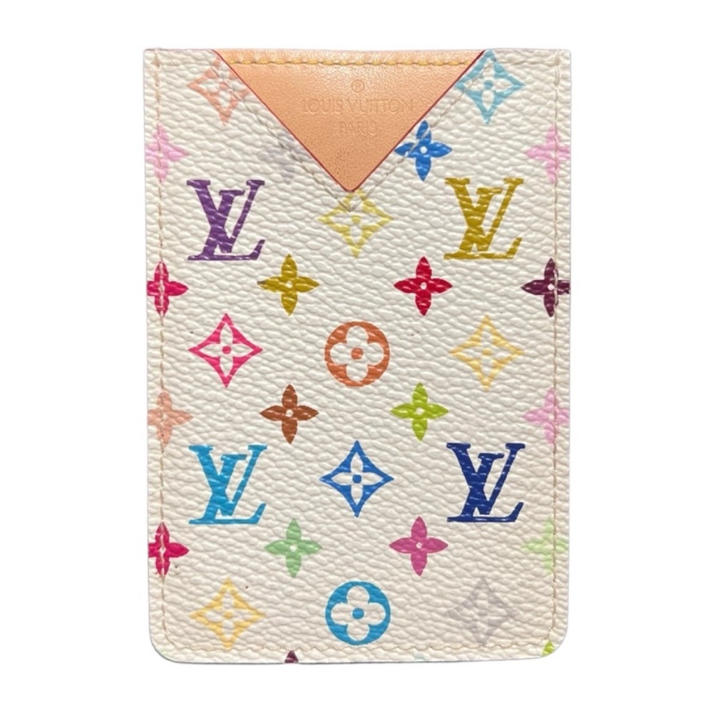 Louis Vuitton RARE Murakami Compact Wallet Card Holder White Multicolor EUC